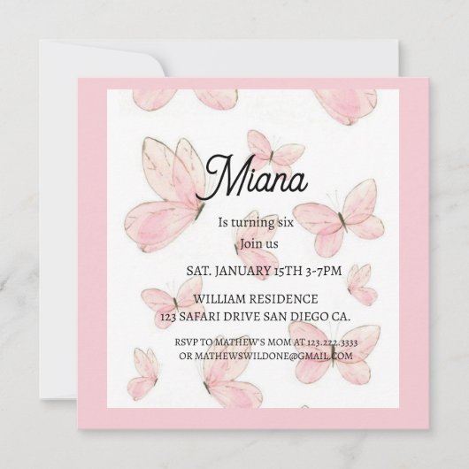 Birthday invitations 招待状 (正面)