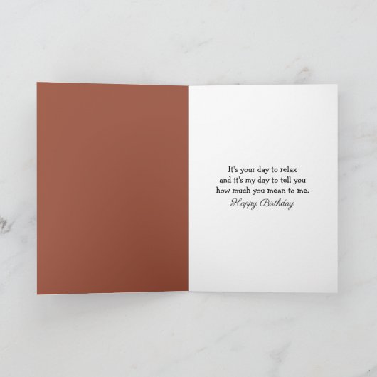 Birthday Irish Wolfhound Dog Reading a Book カード (内部)