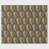 Birthday Irish Wolfhound Dog With Party Hat ラッピングペーパー (フラット)