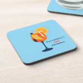 Birthday Italian Cocktail Vintage Retro Custom  コースター (左側)