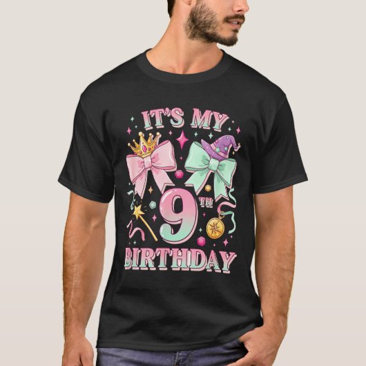 Birthday It's My 9th Birthday Cute Magical Princes Tシャツ (正面)