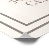 Birthday ivory taupe monogrammed elegant welcome ポスター (角)