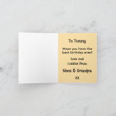 Birthday Jungle Snake Photo カード (内部)