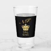 Birthday King Gold Crown Royal Monogram Luxury タンブラーグラス (裏面)