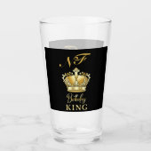 Birthday King Gold Crown Royal Monogram Luxury タンブラーグラス (正面)