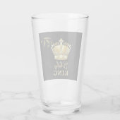 Birthday King Gold Crown Royal Monogram Luxury タンブラーグラス (裏面)