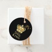 Birthday King Gold Crown Royal Monogram Luxury フェイバータグ (インサイチュ)