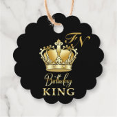 Birthday King Gold Crown Royal Monogram Luxury フェイバータグ (裏面)