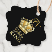 Birthday King Gold Crown Royal Monogram Luxury フェイバータグ (裏面)