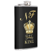 Birthday King Gold Crown Royal Monogram Luxury フラスク (右)