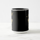 Birthday King Gold Crown Royal Monogram Luxury マグカップ (中央)