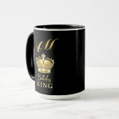 Birthday King Gold Crown Royal Monogram Luxury マグカップ (正面左)