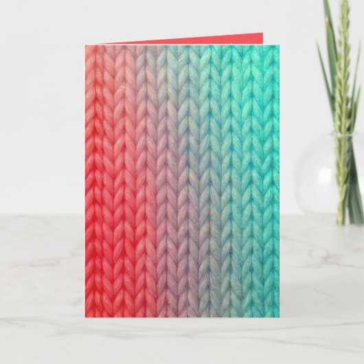 Birthday Knitting Stitches カード (正面)