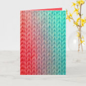 Birthday Knitting Stitches カード (黄色い花)