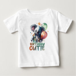 Birthday Koala Design ベビーTシャツ