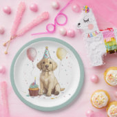 Birthday Labrador Retriever Dogs ペーパープレート (パーティー)
