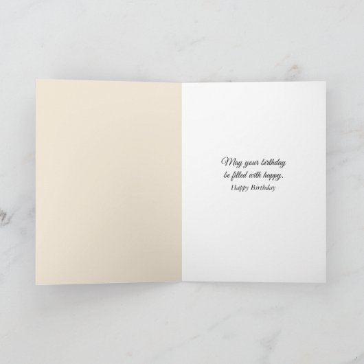 Birthday Lily of the Valley on Abstract カード (内部)