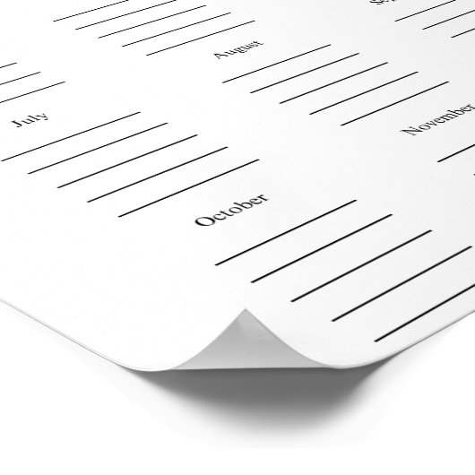 Birthday list ポスター (角)