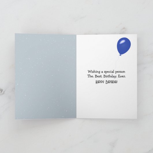 Birthday Little Boy Exhaling a Frosty Heart  カード (内部)