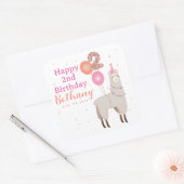 Birthday Llama スクエアシール (封筒)