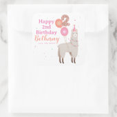 Birthday Llama スクエアシール (バッグ)