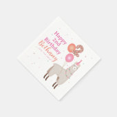 Birthday Llama スタンダードカクテルナプキン (角)