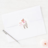 Birthday Llama ラウンドシール (封筒)