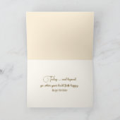 Birthday Log Cabin In Golden Morning Mist カード (内部)