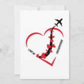 Birthday Love My Grandmother Airplane Heart Custom シーズンカード (正面)