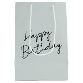 Birthday Magnificent Marble Spiral Staircase ミディアムペーパーバッグ (裏面)