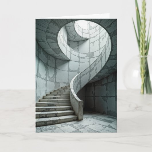 Birthday Marble Spiral Staircase カード (正面)