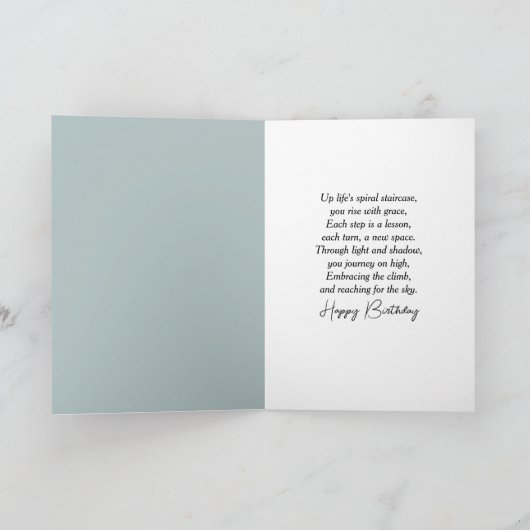 Birthday Marble Spiral Staircase カード (内部)