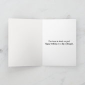 Birthday Medical Bandage Stick Figures People カード (内部)