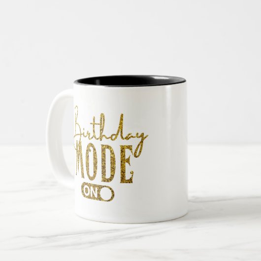 Birthday Mode On | Birthday Party ツートーンマグカップ (正面左)