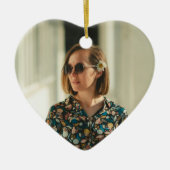 Birthday Moments Captured Photo & Message Ornament セラミックオーナメント (正面)