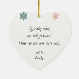 Birthday Moments Captured Photo & Message Ornament セラミックオーナメント