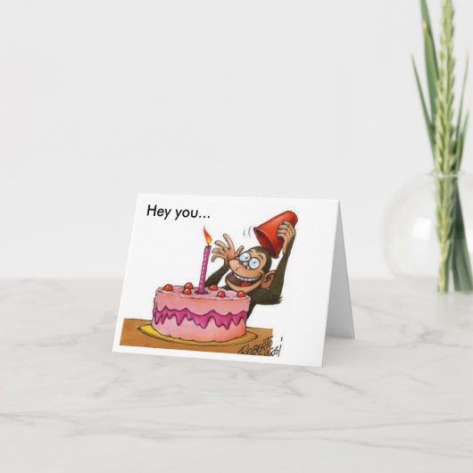 birthday_monkey、ちょっと… カード (正面)