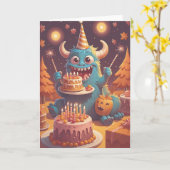 Birthday Monster Bash カード (黄色い花)