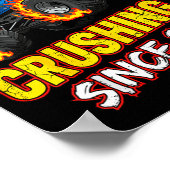 Birthday Monster Truck 3 Year Old Boys 3rd Party B ポスター (角)