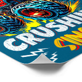 Birthday Monster Truck 5 Year Old Boys 5th Party B ポスター (角)