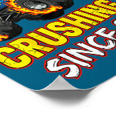 Birthday Monster Truck 6 Year Old Boys 6th Party B ポスター (角)