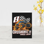 Birthday Monster Truck 8 Year Old Boys 8th Party B カード (黄色い花)