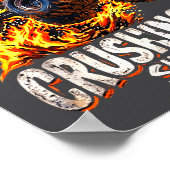 Birthday Monster Truck Boys 5 Crushing It Since 20 ポスター (角)