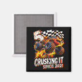 Birthday Monster Truck Boys 5 Crushing It Since 20 マグネット (正面/裏面)