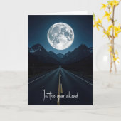 Birthday Moonlit Mountain Highway カード (黄色い花)