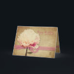 Birthday -  Mother - Vintage Peonies, Flower カード<br><div class="desc">See same image for other categories i.e. thank you,  thinking of you,  etc.</div>