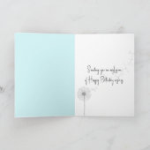 Birthday Mouse Blowing Dandelion Seedlings カード (内部)