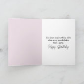 Birthday Mouse Sleeping in a Pink Slipper カード (内部)