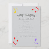 Birthday Music Notes Invitation 招待状 (正面)