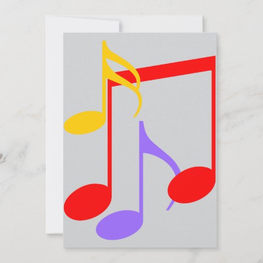 Birthday Music Notes Invitation 招待状 (裏面)